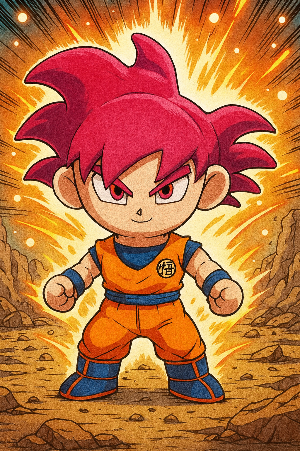 Peluche Oficial de Goku Super Saiyan God – Dragon Ball – Play by Play