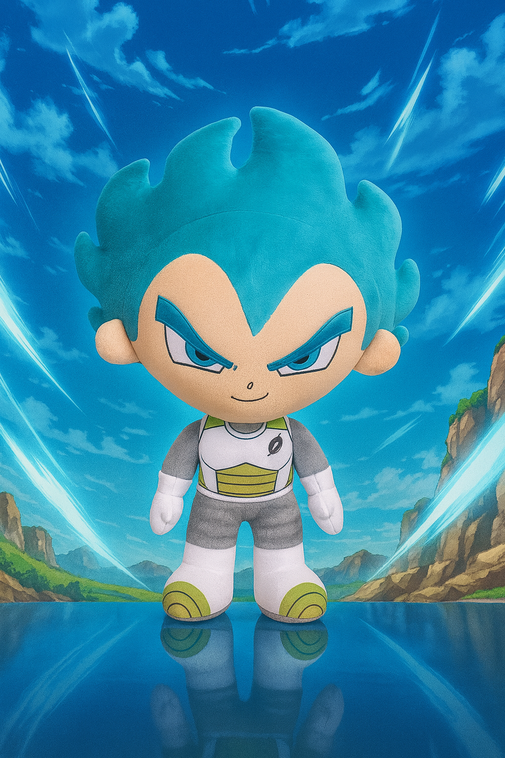 Peluche Oficial de Vegeta Super Saiyan Blue – Dragon Ball Super – Play by Play