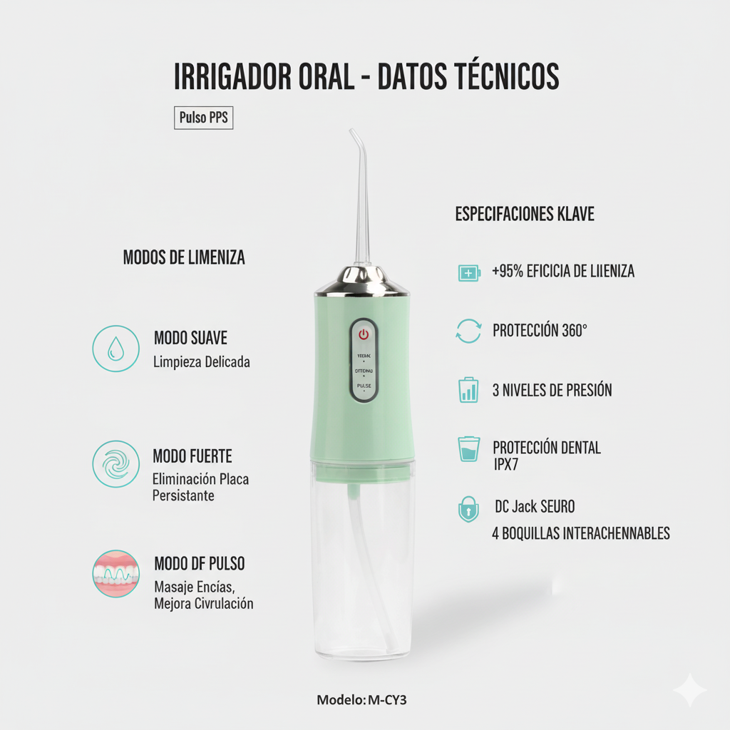 Irrigador oral portátil